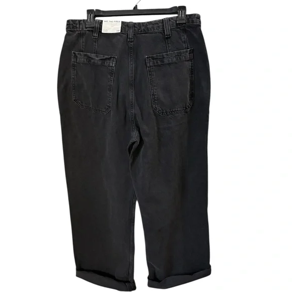 Free People We the Free Palmer Cuffed Jeans in Outer Space (Black) Size 29. NWT - Picture 6 of 12